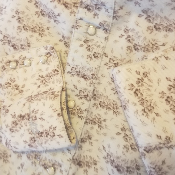 Ryan Micheal sz M vintage flower corduroy shirt - Picture 3 of 7